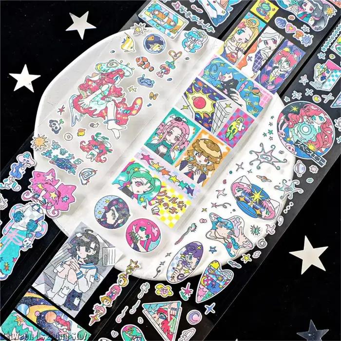 Rouleau d'autocollants graffiti PET - AGUGU R·B·S Design vintage | Matériel pour journal indésirable et scrapbooking