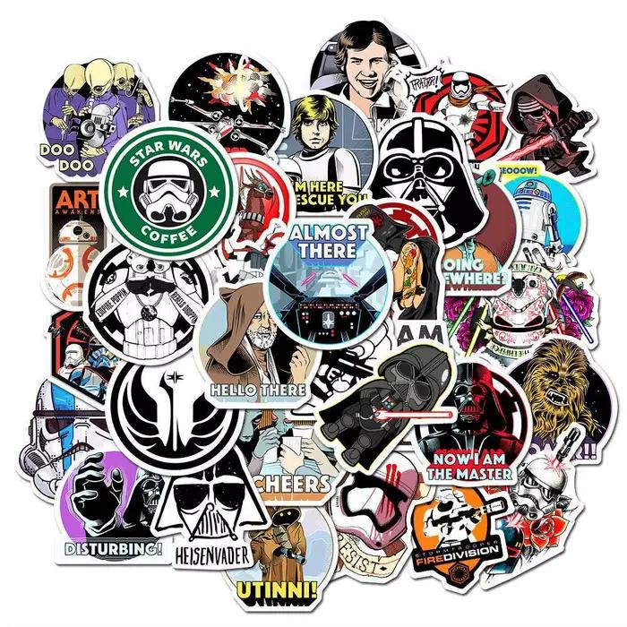 50 autocollants Star Wars Anime neufs
