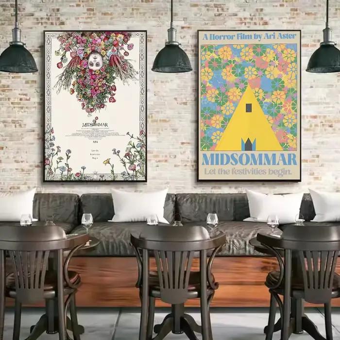 M-midsommar film d'horreur tv affiche HD art collant mur étanche maison salon chambre bar décoration esthétique