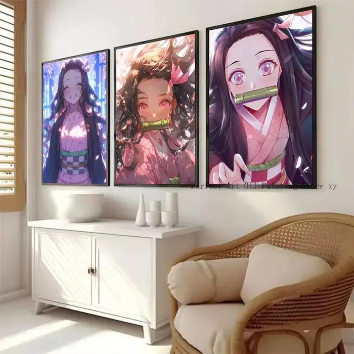 Affiches autocollantes imperméables avec personnages d'anime N-nezuko