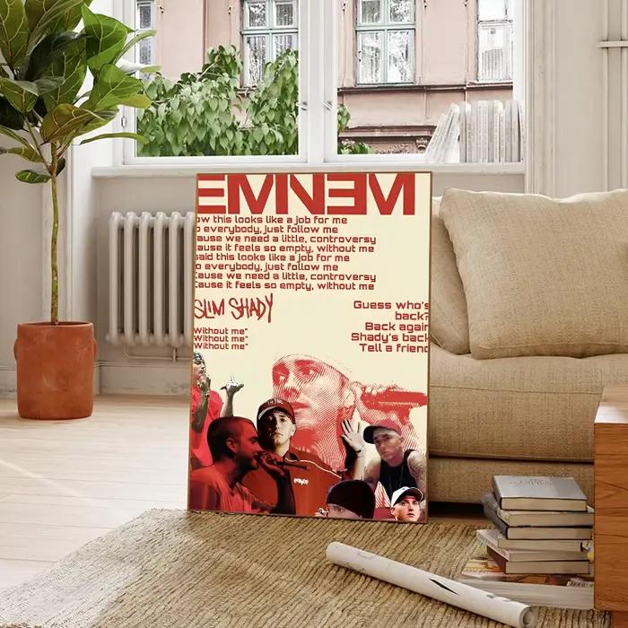 Ared E-Eminem DIY Sticky Poster, Vintage Room Bar, 73Decor, Home Decor