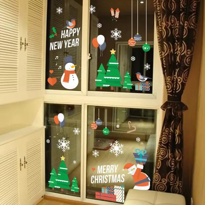 Autocollants muraux Joyeux Noël/Chaudes fêtes du Nouvel An