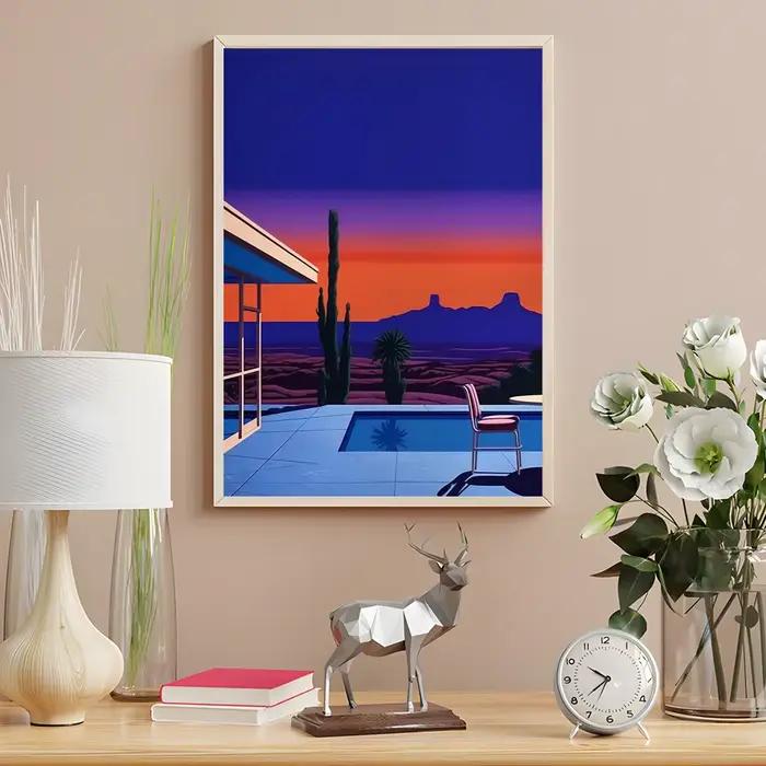 Affiche murale avec illustration rétro H-Hiroshi Nagai