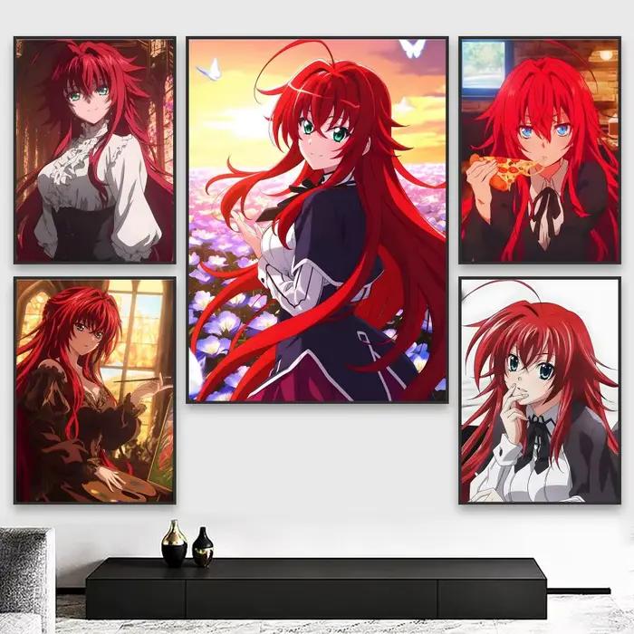 Rias Gremory h-haute école DxD affiche toile mur Art impression pour salon chambre murale sans cadre décor à la maison cadeau décoration
