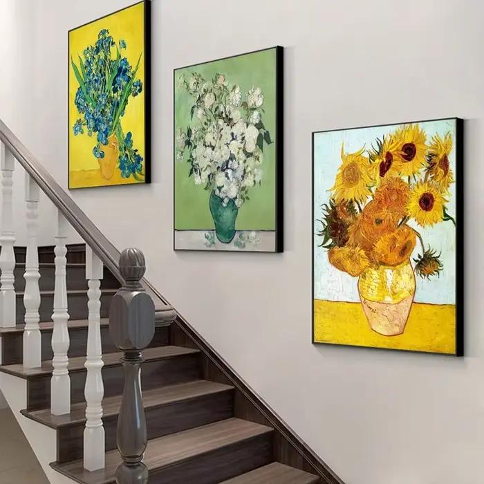 Van Gogh nuit étoilée tournesol récolte mur Art affiche célèbre Mural moderne décor à la maison toile photo impression salon décorer