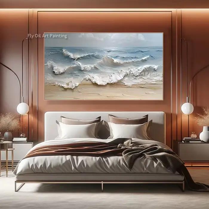 Art mural moderne, œuvre d'art de mer