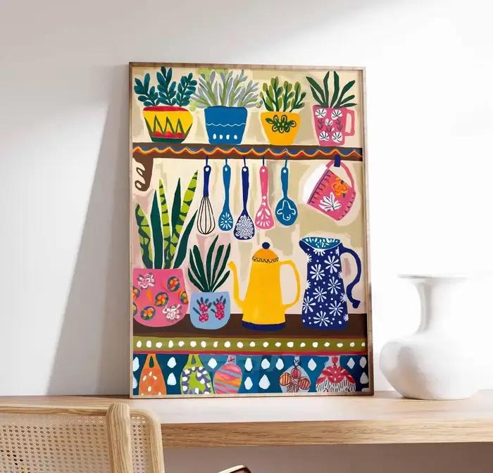 Décoration murale colorée pour cuisine