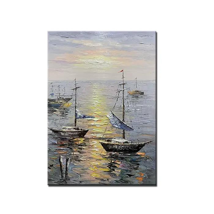 Grande peinture sur toile de paysage marin