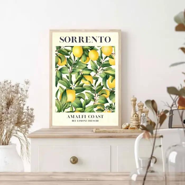 Art mural de fruits de Santorin italien