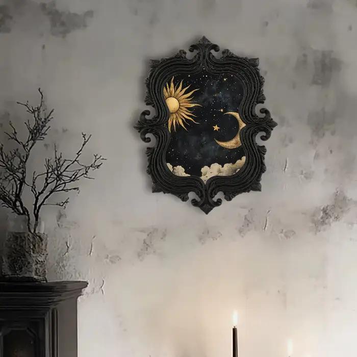 Décoration murale gothique transfrontalière soleil-lune ciel étoilé suspendue pour scénario