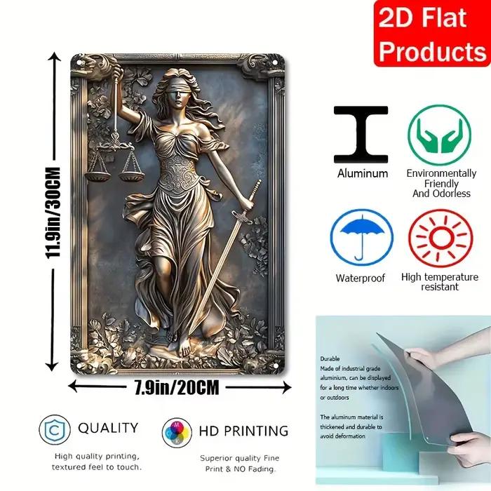 Plaque Murale Vintage en Aluminium