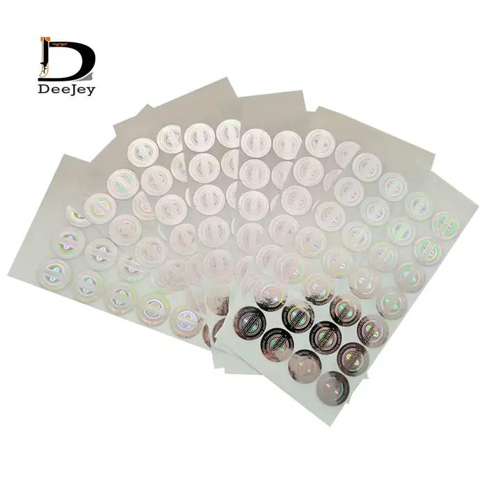 Lot d'autocollants holographiques ronds de 20mm