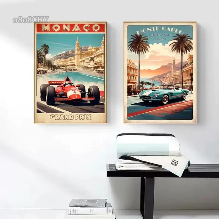 Affiche de sport automobile Vintage