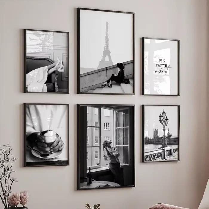 Paris Tower Girl Old importer Coffee Landscape Wall Art