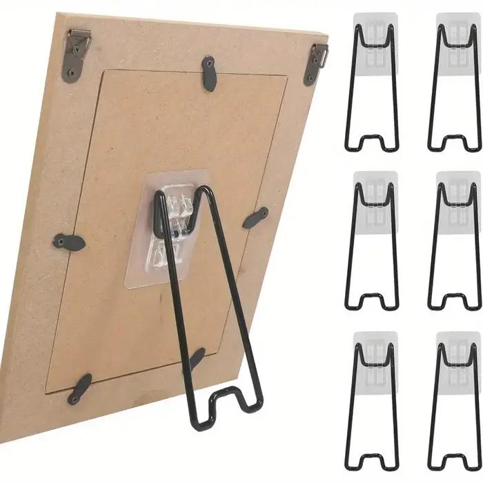 1/2 ensemble de supports pour cadres photo - support d'affichage en métal durable
