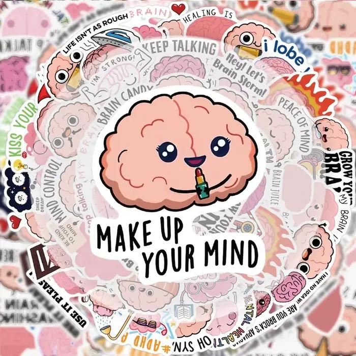 50 autocollants amusants pour le cerveau