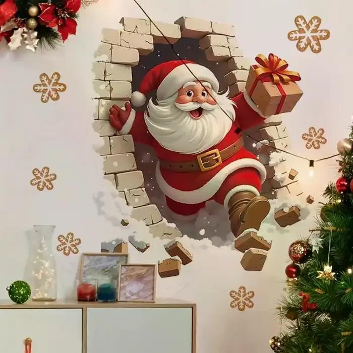 Autocollant mural du père noël