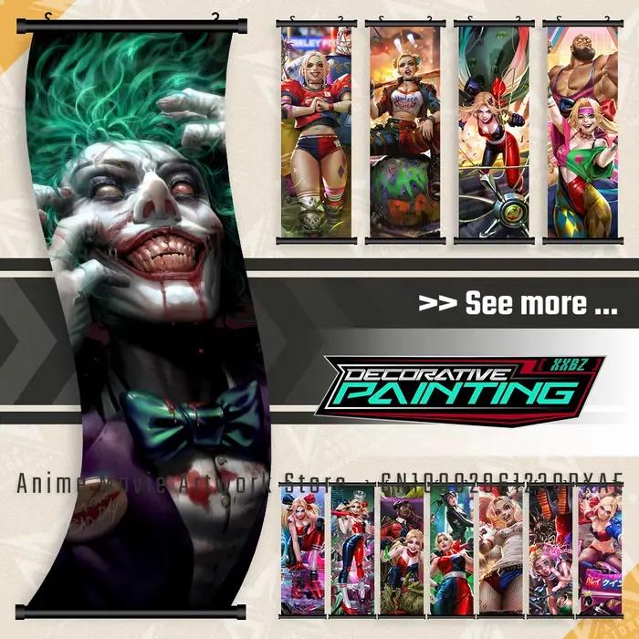 DC Comics Joker Suicide Squad Harley Quinn toile impression suspendue peinture mur Art affiche décor à la maison rouleaux photo salon