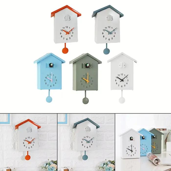 1pc horloge maison cuisines salon moderne chambre Art mur alimenté par batterie chambres oiseau