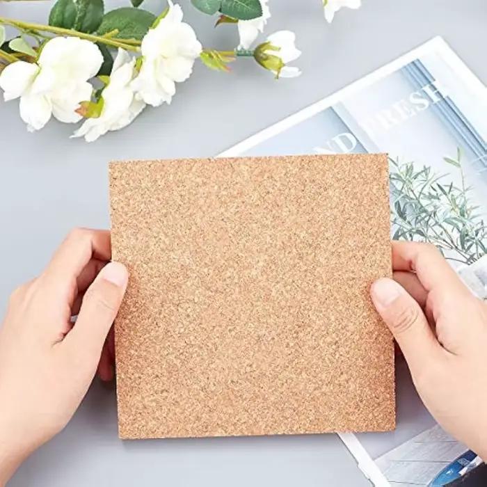 Carreaux de liège carrés pour décoration murale