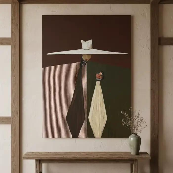 Impression d'art de portrait de femme moderniste