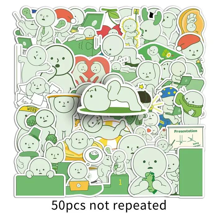 50 pièces Smiski autocollants mignon dessin animé Image décalcomanies enfants jouets Graffiti bricolage réfrigérateur ordinateur portable téléphone guitare vélo planche à roulettes décoration