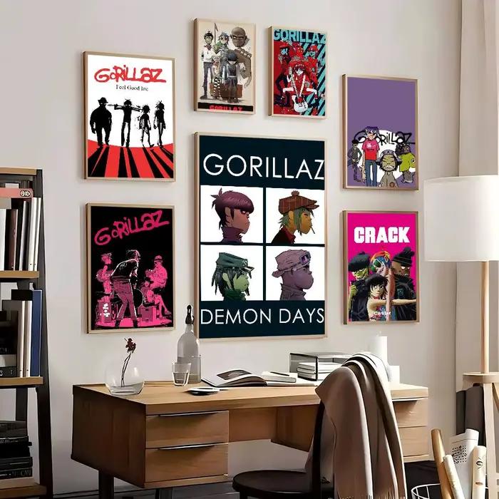 Affiche murale de groupe de Rock Gorillaz