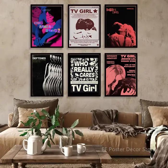 Affiche de fille TV, imprimés esthétiques