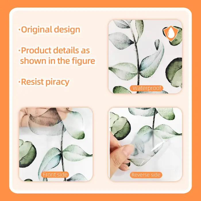 Autocollants muraux aquarelle Branches de feuilles vertes