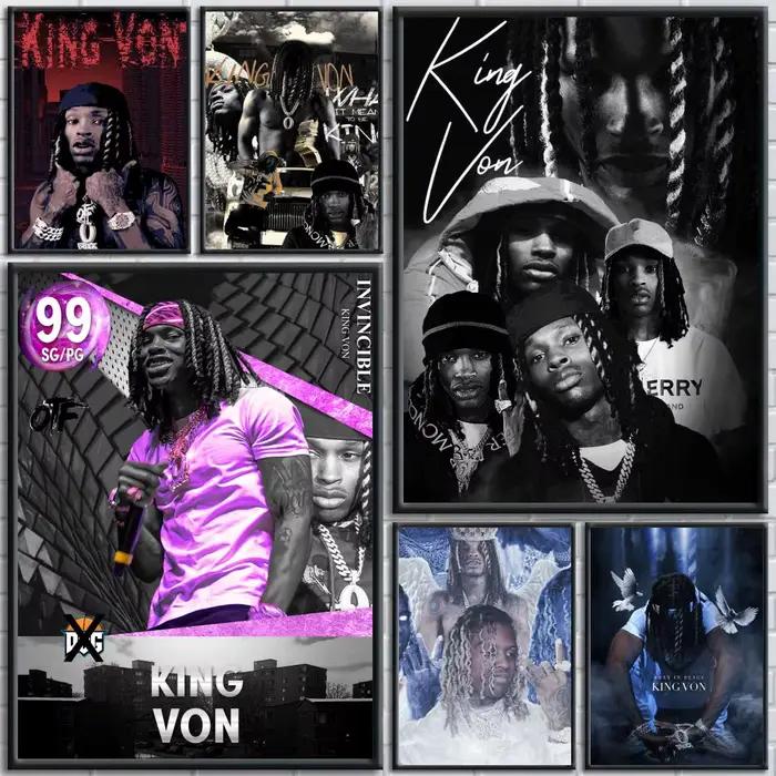 K-King Rapper Von Painting Calligraphy Wall Art Canvas Poster Impression décorative de qualité supérieure pour la maison, pour le salon et la chambre à coucher