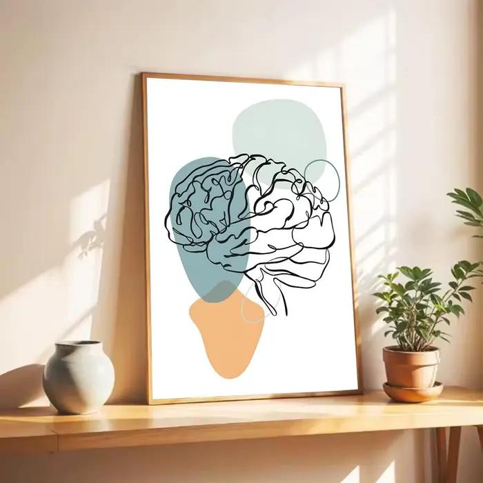 Affiche d'anatomie médicale abstraite du cœur
