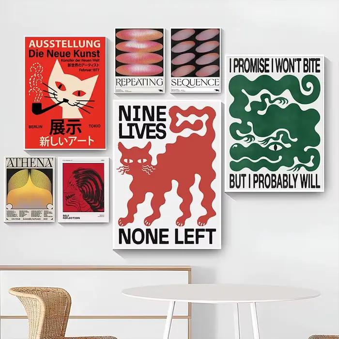Affiche d'art Pop rétro Memphis