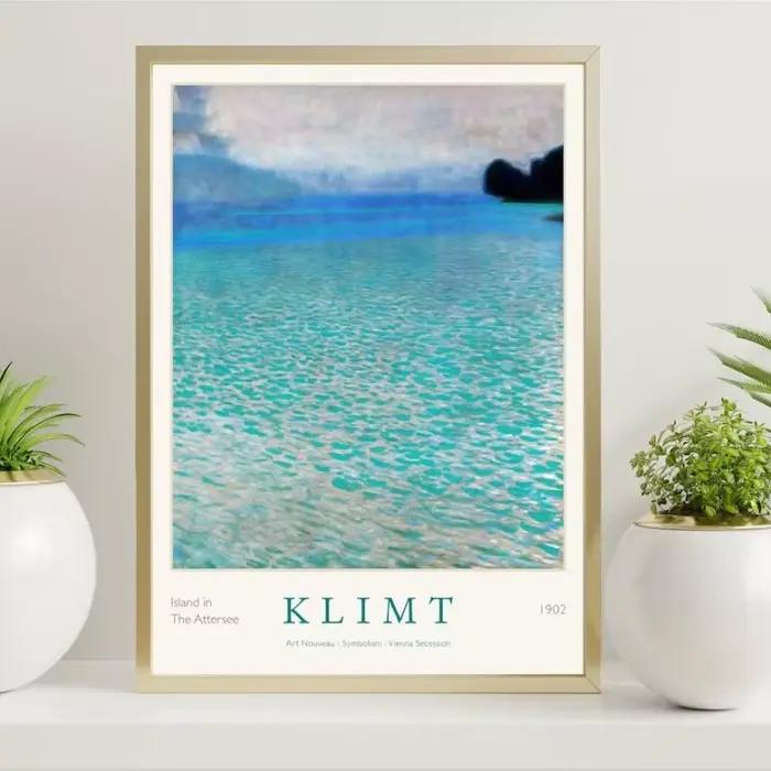 Affiche d'exposition d'impression d'art Gustav Klimt