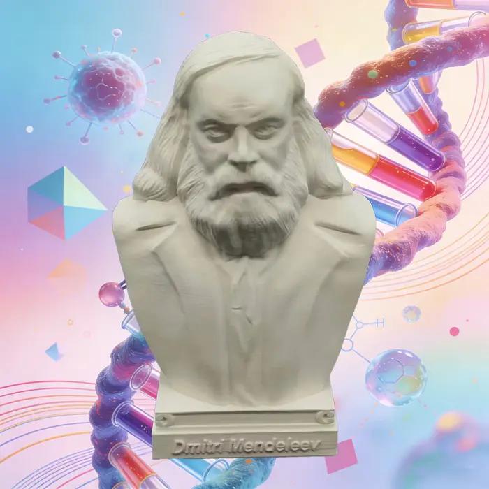 10 cm 15 cm 25 cm biologie et chimiste Darwin Mendeleev Pasteur Mendel Fleming Figure Statue 3D imprimé résine Figurines modèles