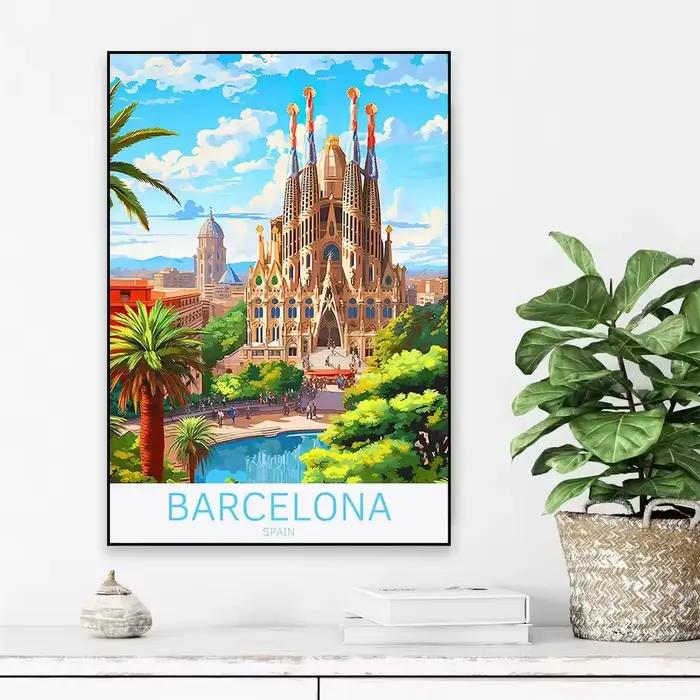 Espagne voyage Paris Gran Canaria Barcelone Madrid Granada affiche toile peinture mur Art photo pour salon décor à la maison