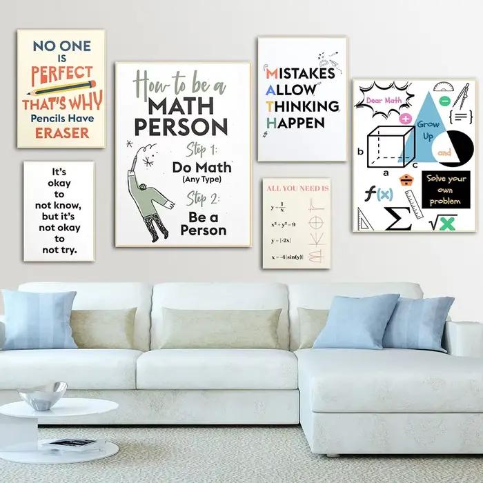 Toile peinture mathématiques affiche Art impression