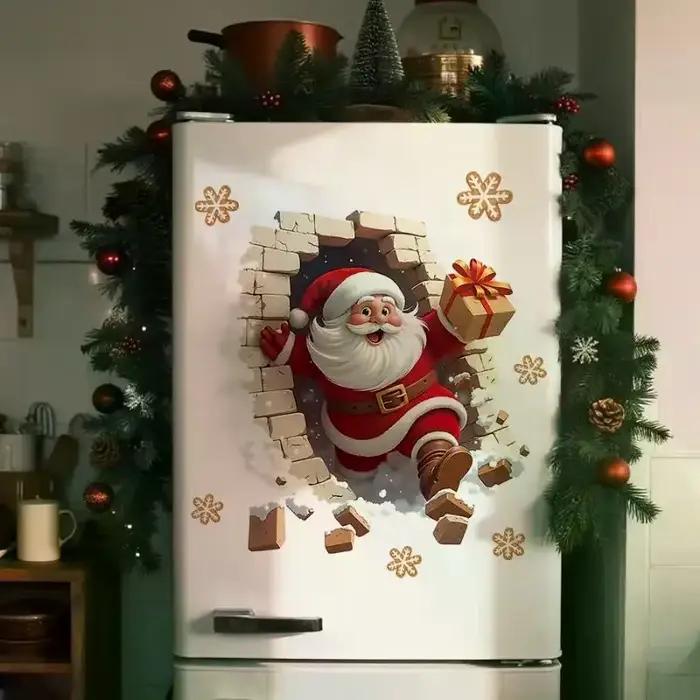 Autocollant mural du père noël