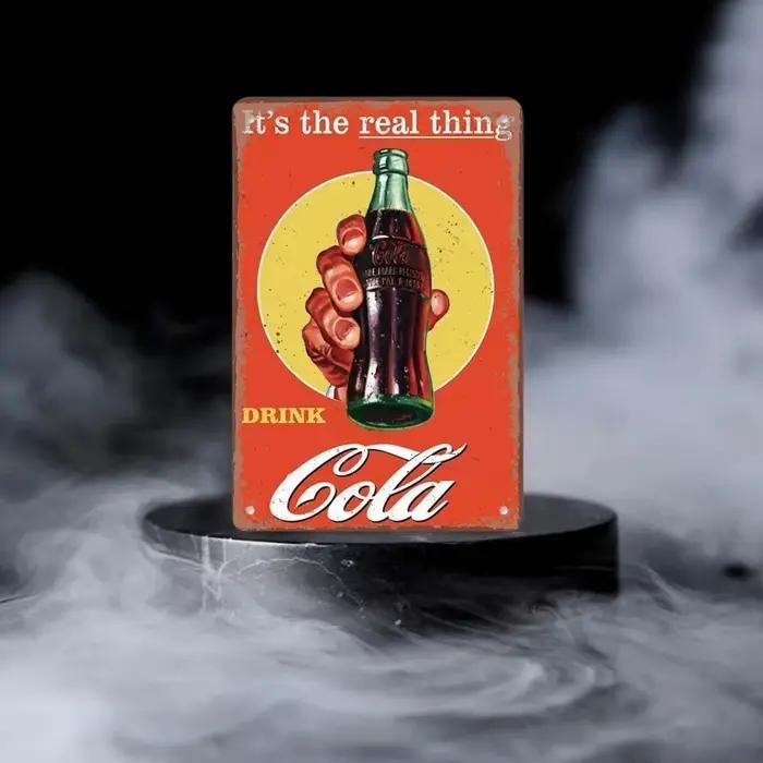 Affiches métalliques vintage de boissons gazeuses Cola