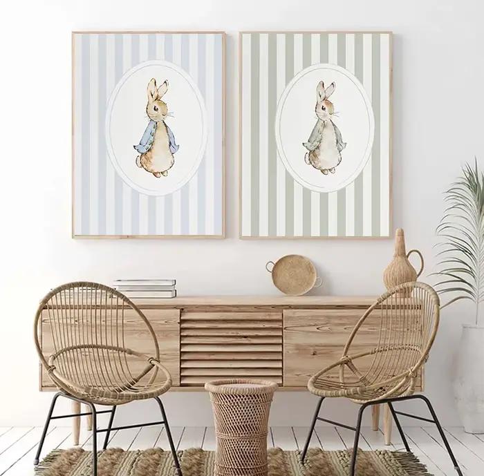Affiche d'illustration de lapin mignon