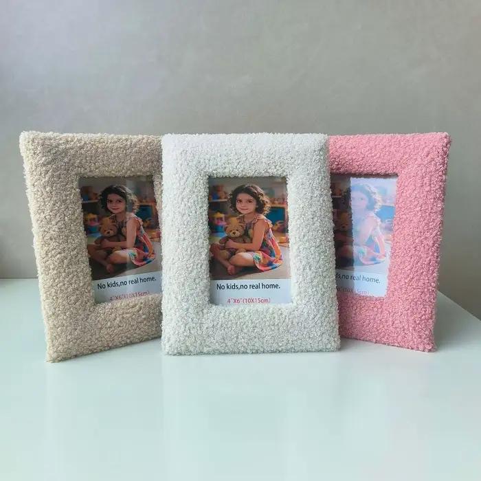 Cadre photo simple en fausse fourrure