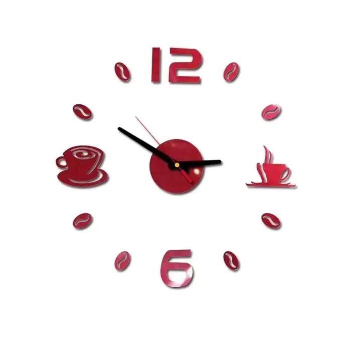 Horloge murale numérique autocollant Design moderne bricolage cuisine salon décor à la maison