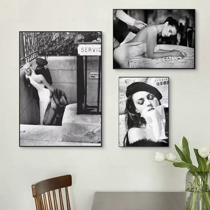 Affiche de mode en noir et blanc pour la décoration de la maison