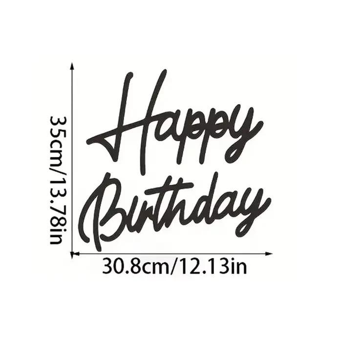 Autocollant Mural Miroir Acrylique Joyeux Anniversaire pour Décoration de Chambre