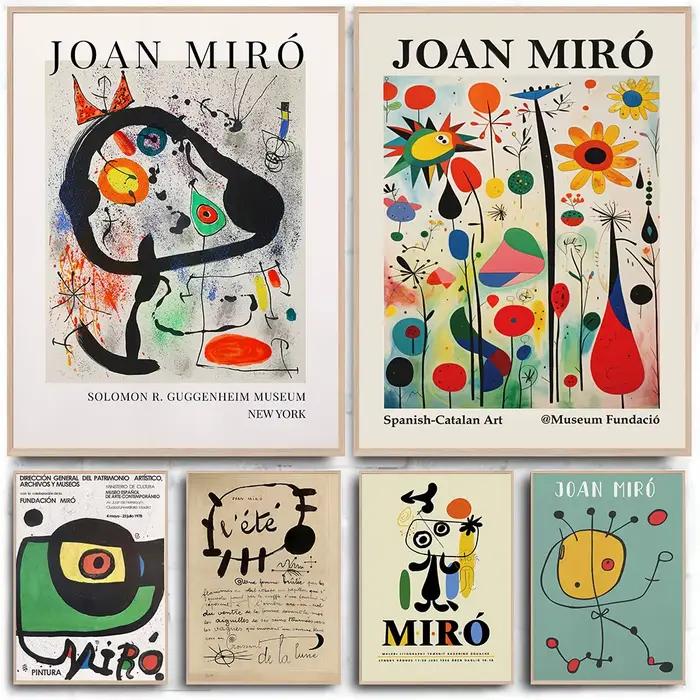 Affiches vintage d'art abstrait Joan Miró, impression sur toile, décoration murale pour la maison, la cuisine, le bar, le café