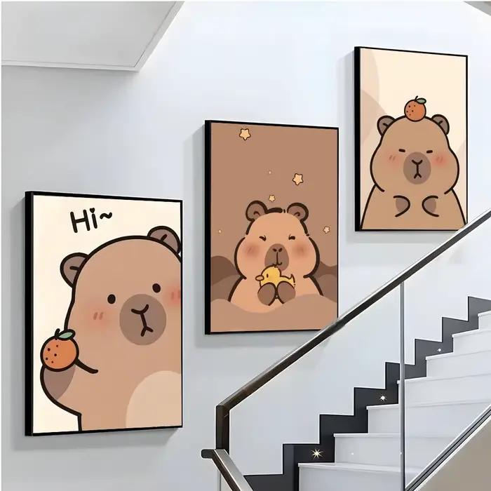 Capybara – affiche d'animal mignon