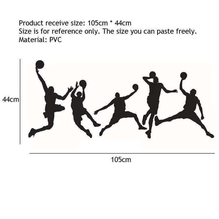 Autocollant mural créatif de basket-ball