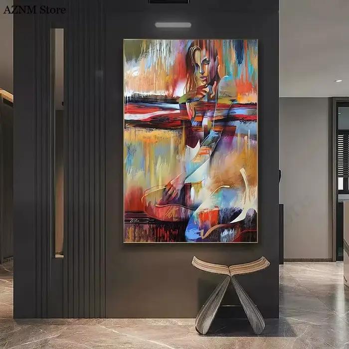Affiche abstraite Sexy pour femme nue