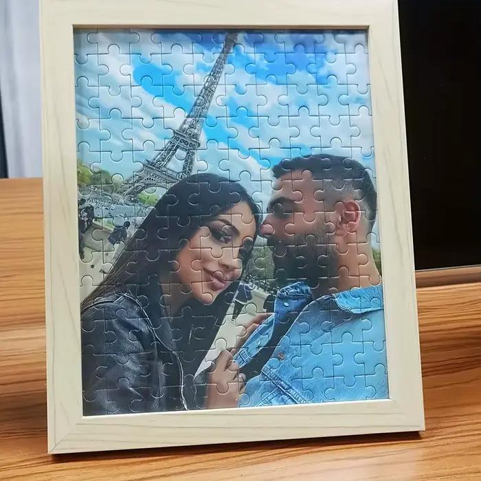 Puzzle en bois personnalisé avec cadre