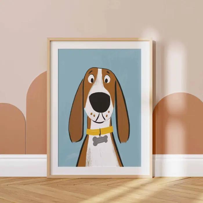 Affiche esthétique minimaliste pour chien