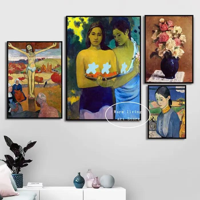 Peinture sur toile vintage Paul GauEcolFigure